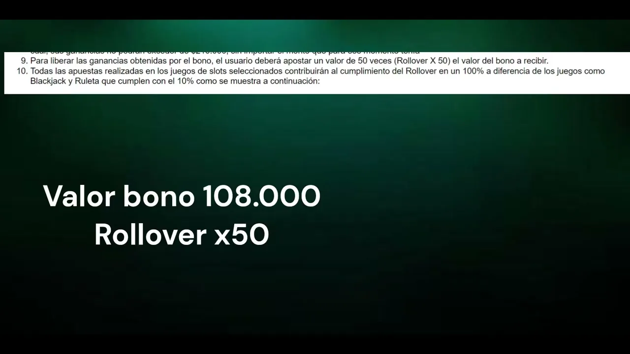 bono sin deposito: detalle