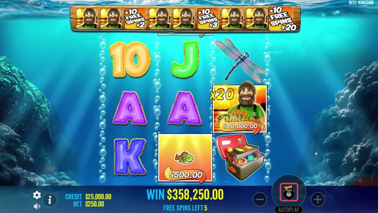 Big Bass Bonanza: pantalla