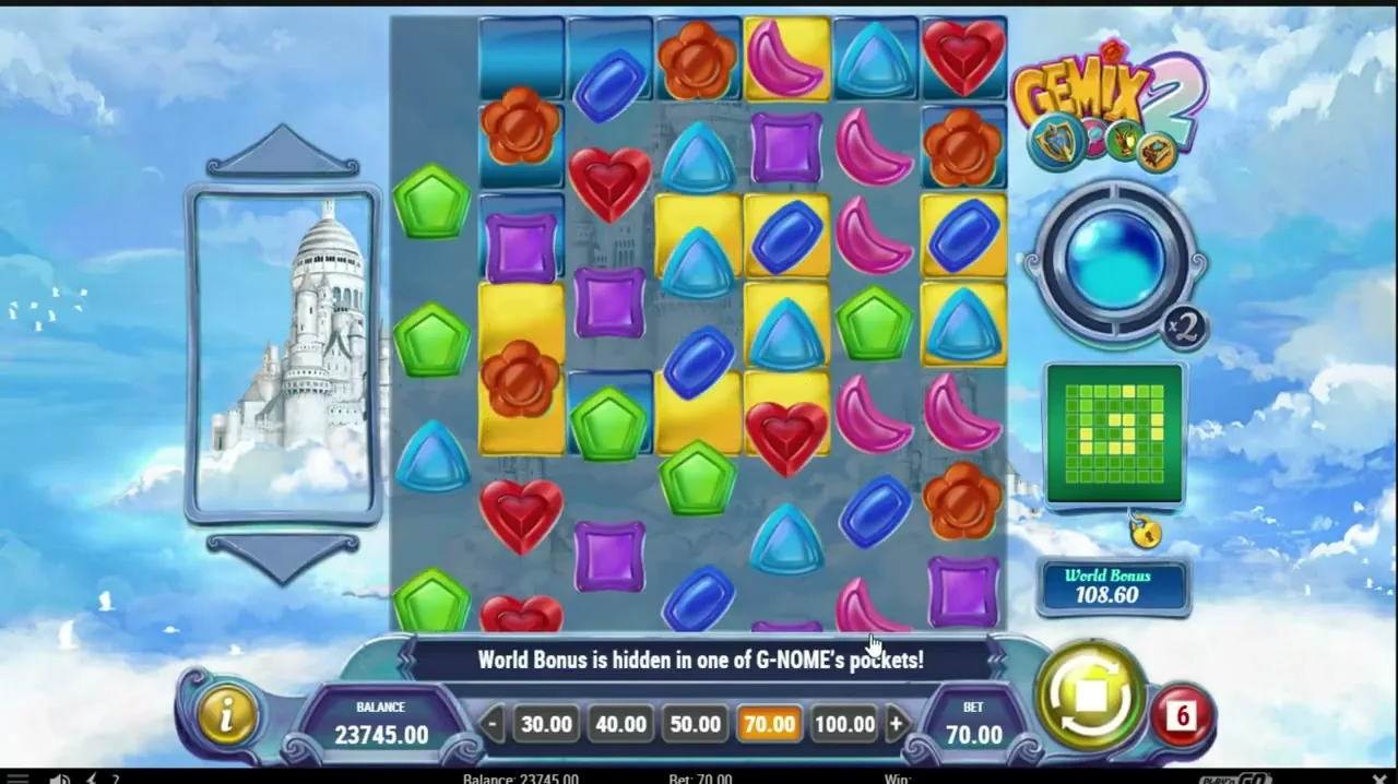 Gemix: pantalla