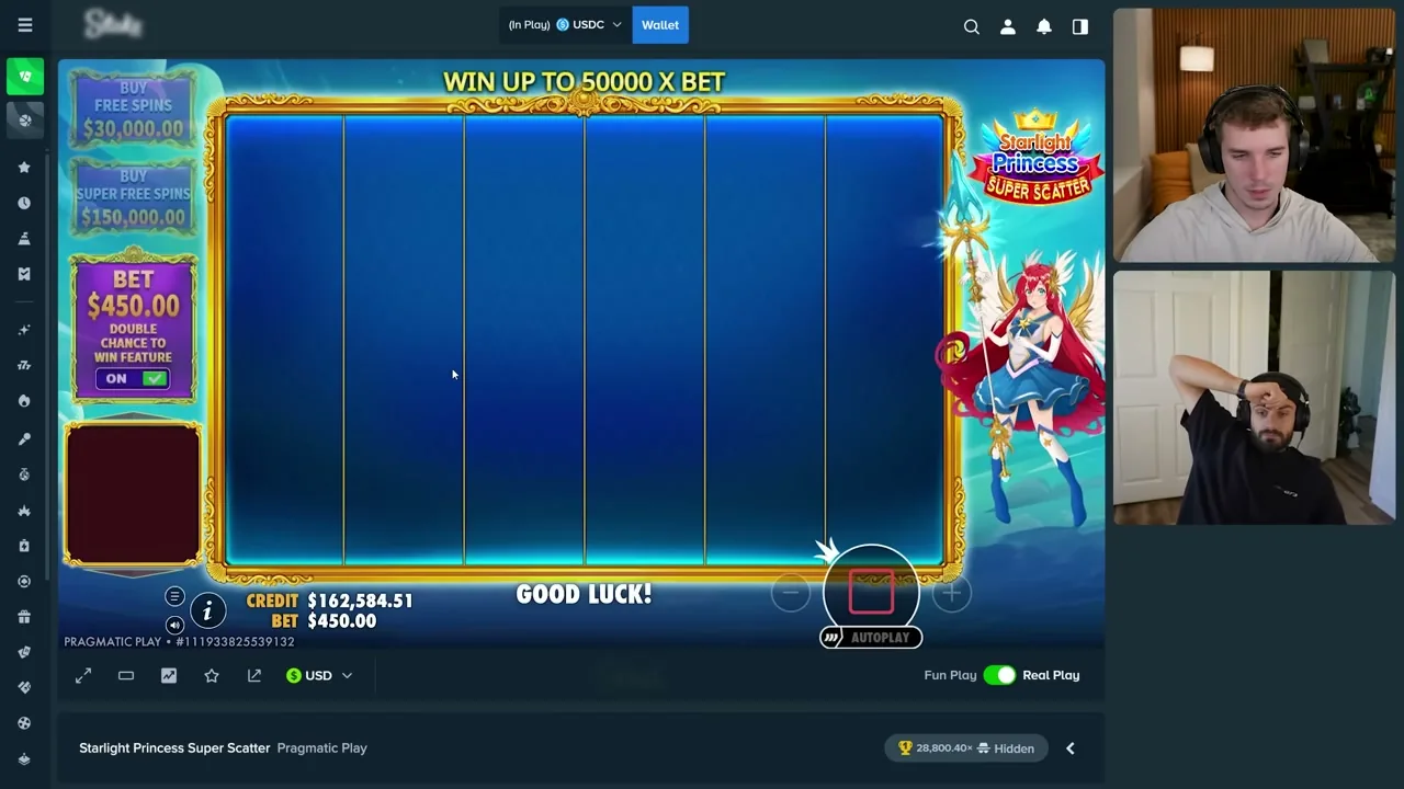 Starlight Princess: pantalla