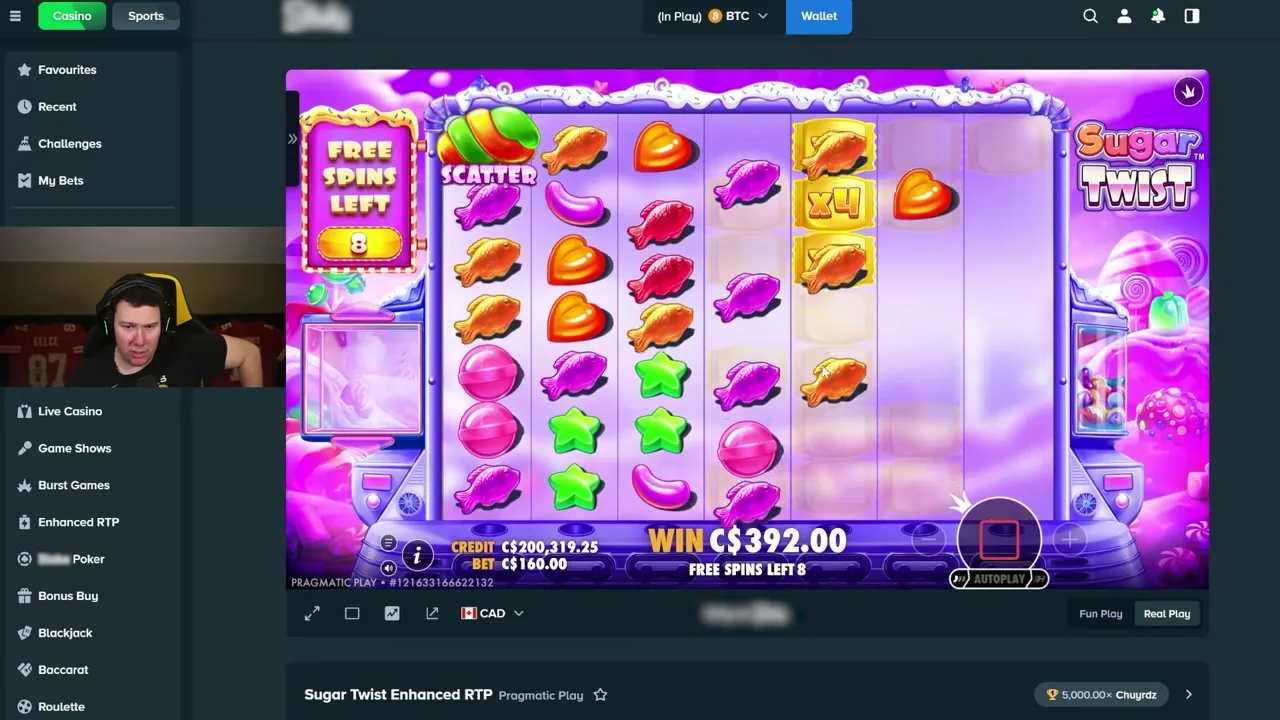 Sugar Rush: pantalla