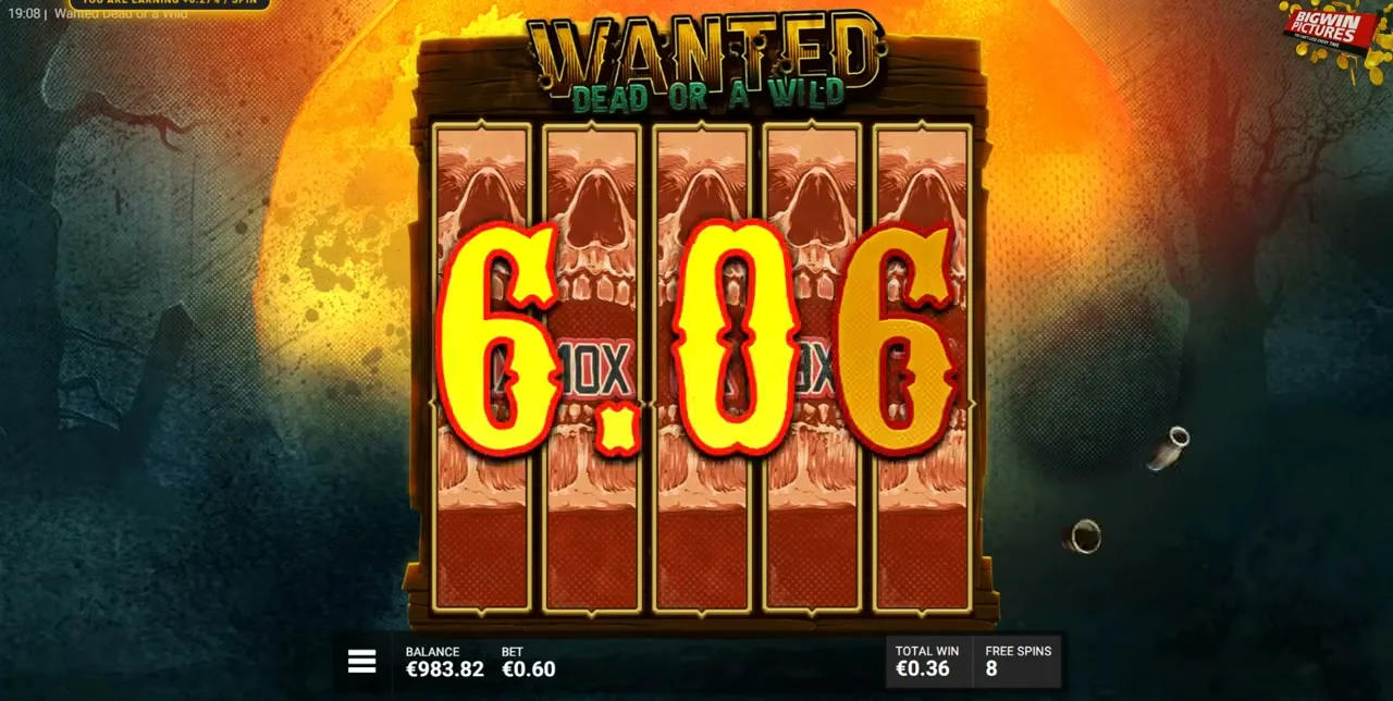 Wanted Dead or a Wild: en el casino